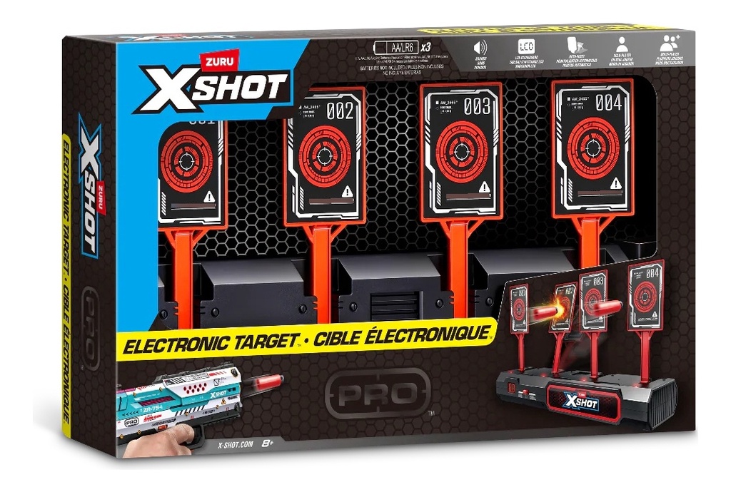 Tiro Blanco Interactivo Electronico X-shot Excel Tun Tuni Negro Tiro Al Blanco