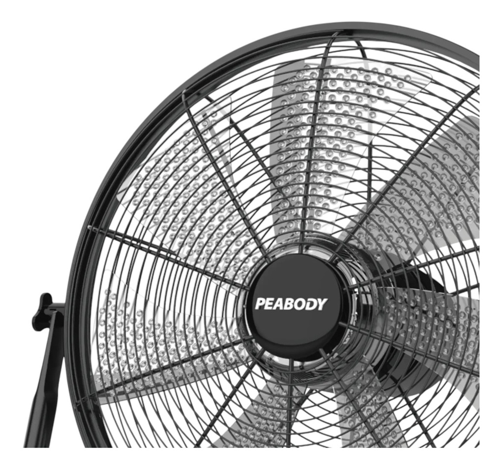 Ventilador Turbo A Bateria Peabody Pe-vtb1630n 7 Aspas 40.64 Cm Negro Gris Plástico 7