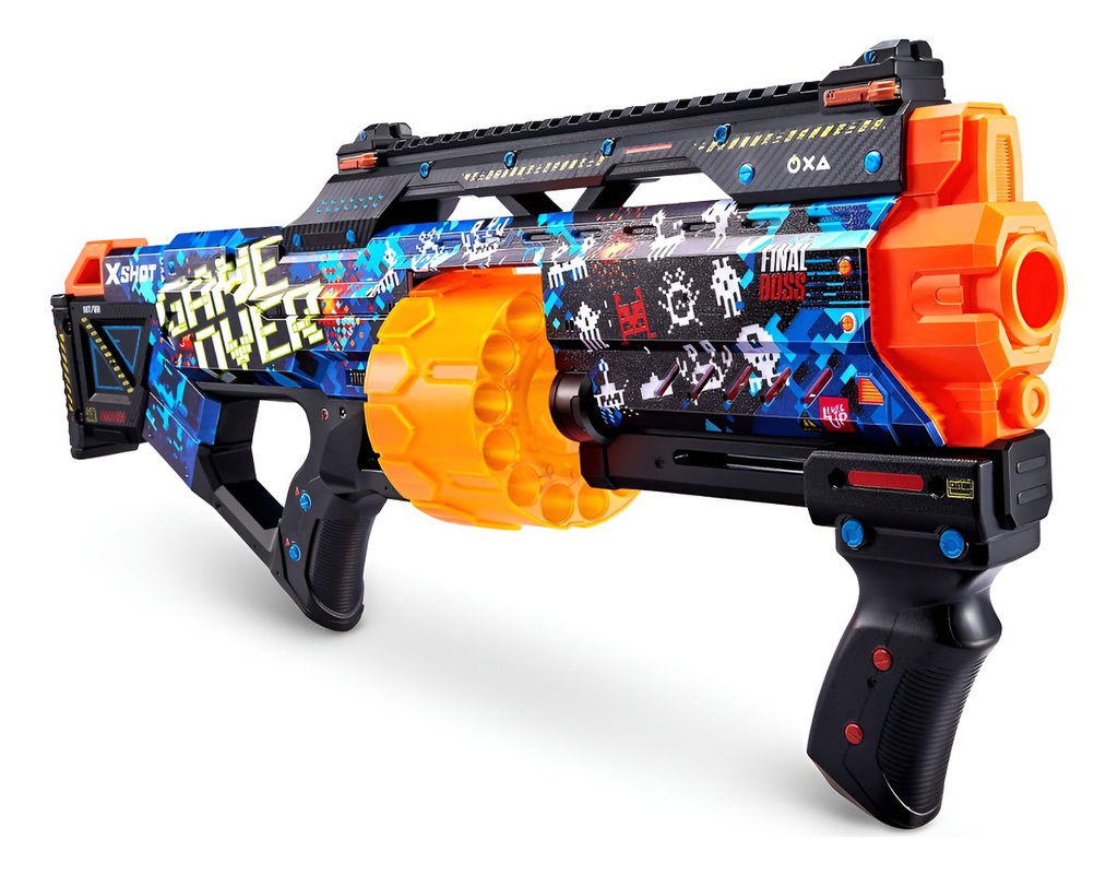 PISTOLA BLASTER LANZA DARDOS X-SHOT SKINS LAST STAND ZURU – INCLUYE 16 DARDOS