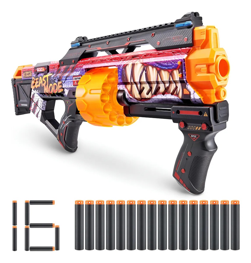 PISTOLA BLASTER LANZA DARDOS X-SHOT SKINS LAST STAND ZURU – INCLUYE 16 DARDOS