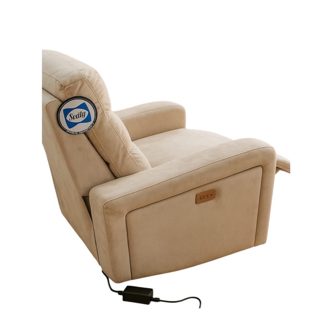 SILLON SEALY ZEUS ELECTRICO RECLINABLE BEIGE
