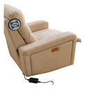 Sillón Eléctrico Sealy Zeus Individual Reclinable Beige Beige Liso