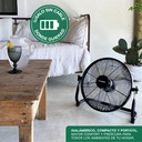 Ventilador Turbo Peabody Pevtb1630na Piso Inverter A Bateria 40.64 Cm Negro/amarillo Gris Plástico 7