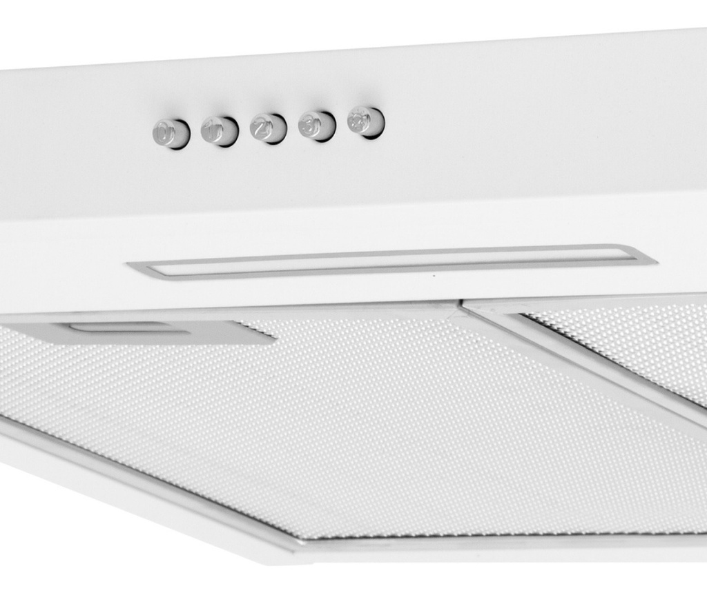 Extractor Purificador De Cocina 3v Luz Led 120w Doble Filtro Blanco