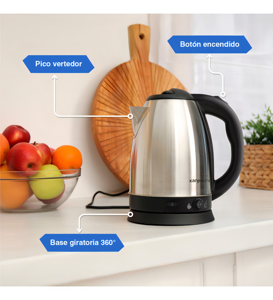 Pava Eléctrica Kanjihome Kjh-pe15002m 1500w 1.8 Mate