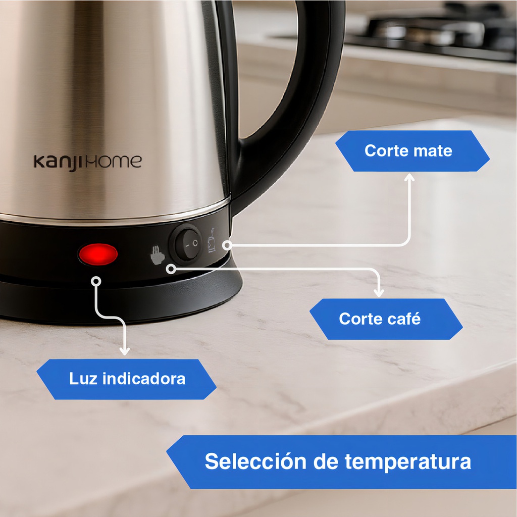 Pava Eléctrica Kanjihome Kjh-pe15002m 1500w 1.8 Mate