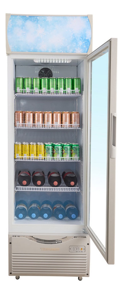 Heladera Exhibidora Telefunken Tfk-ex330 330l 4 Estantes Plateado