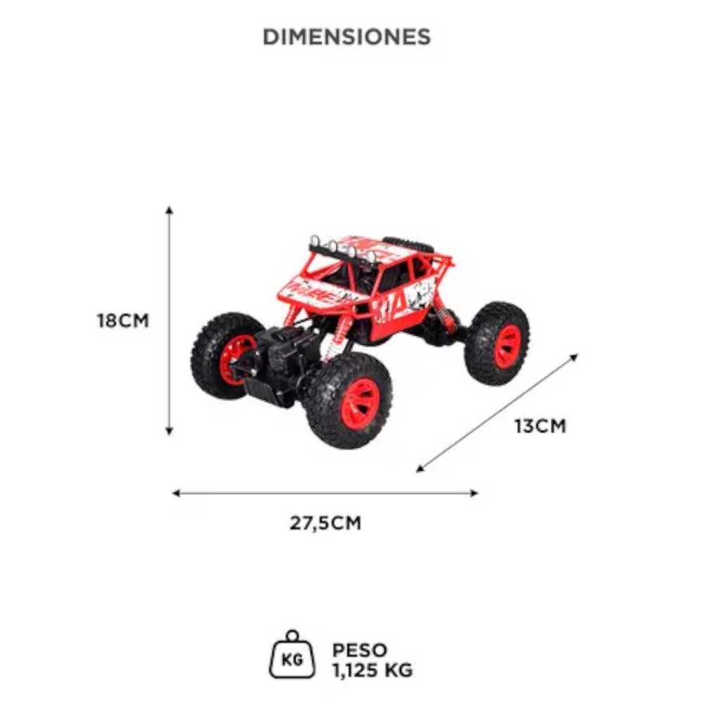 CAMIONETA MONSTER GADNIC RCWL031R 4X4 CONTROL REMOTO