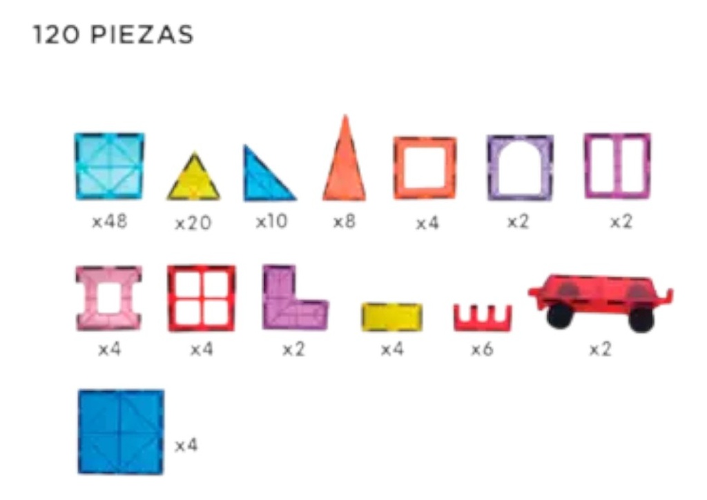 Bloques Construccion Gadnic Magneticos Mt07 120 Pc