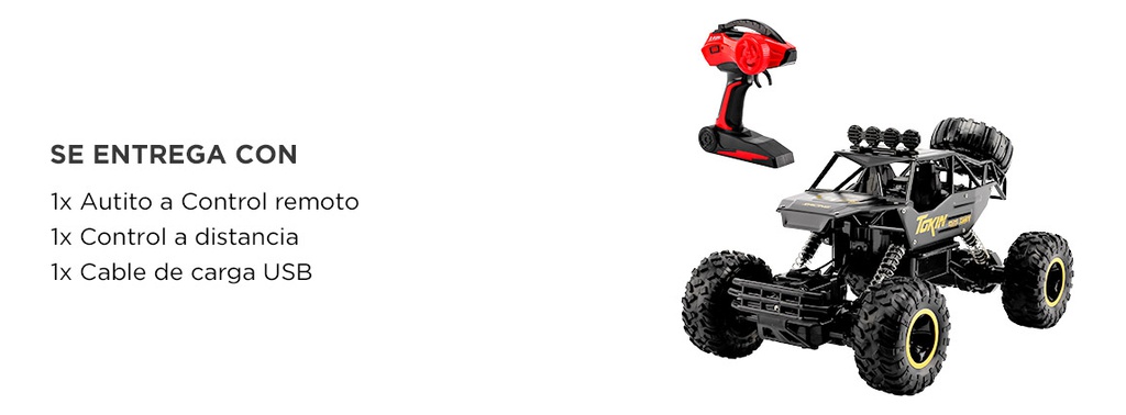 Camioneta 4x4 Gadnic 1:12 Control Remoto Todo Terreno Negro