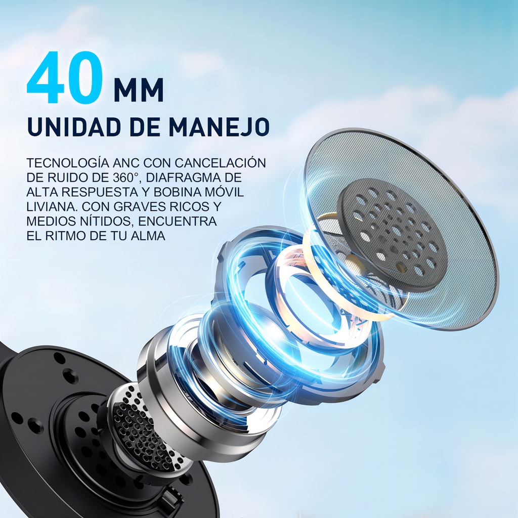 Auricular Inalambrico Havit H655bt Bluetooth Negro Negro