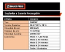 Soplador A Bateria Dowen Pagio 18+18v Recargable 9993010 Naranja