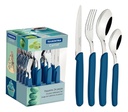 Juego De Cubiertos Tramontina X24 23499/024 Carmel Azul Turquesa Escuro