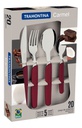 Juego De Cubiertos Tramontina X20 23499/082 Carmel Bordo Bordó