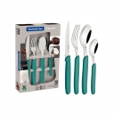 JUEGO DE CUBIERTOS TRAMONTINA X20 23499/081 CARMEL TURQUESA