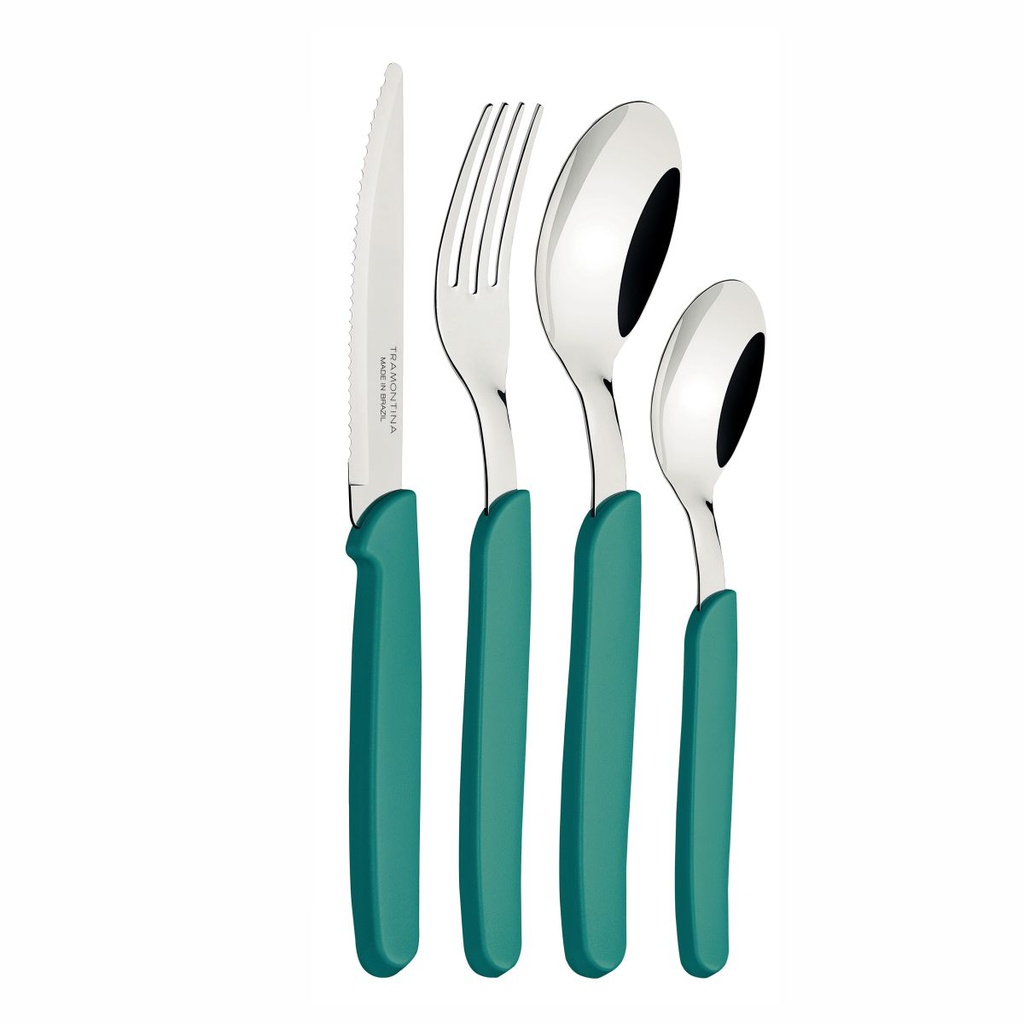 JUEGO DE CUBIERTOS TRAMONTINA X20 23499/081 CARMEL TURQUESA
