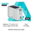 Tostadora Eléctrica Atma  To2180 2 Rebanadas 700w Blanco Blanco