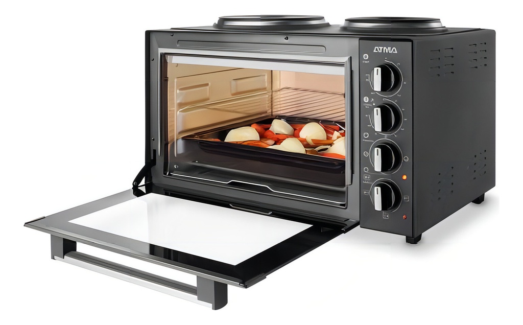 Horno Electrico Atma Hgab3024api 30 Litros Grill Con Anafe Negro