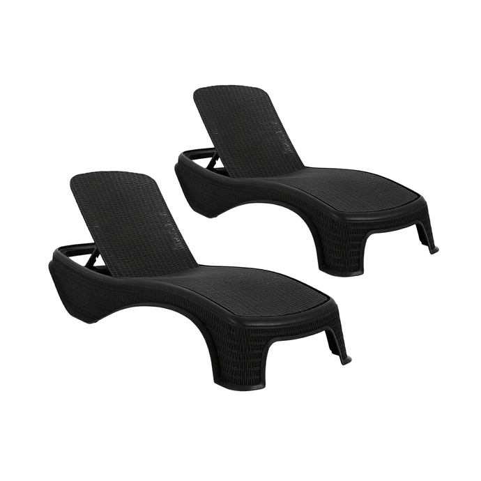 SET REPOSERAS GARDEN LIFE DUBAI X2 V7603 NEGRA