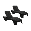 SET REPOSERAS GARDEN LIFE DUBAI X2 V7603 NEGRA