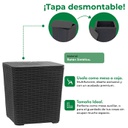 SET REPOSERAS GARDEN LIFE DUBAI X2 V7603 + MESA CAPRI NEGRA