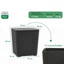 SET REPOSERAS GARDEN LIFE DUBAI X2 V7603 + MESA CAPRI NEGRA