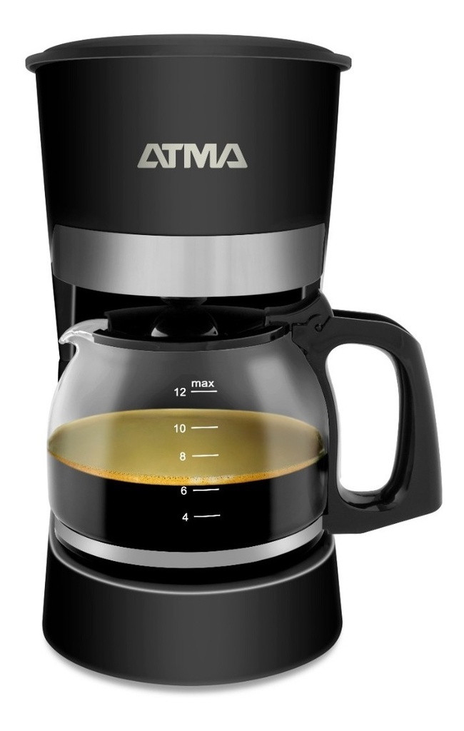 Cafetera De Filtro Atma Ca8143p 1.25l Jarra De Vidrio Negra Negro