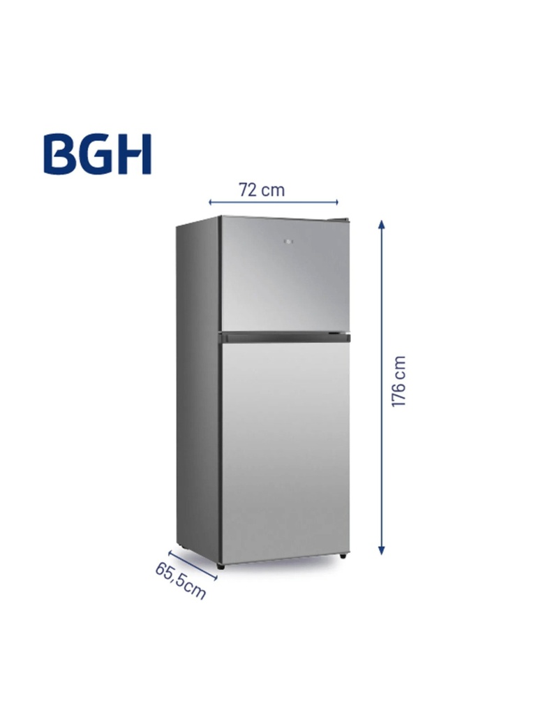 HELADERA BGH BRT405I1A INVERTER 404 LT NO FROST NOX