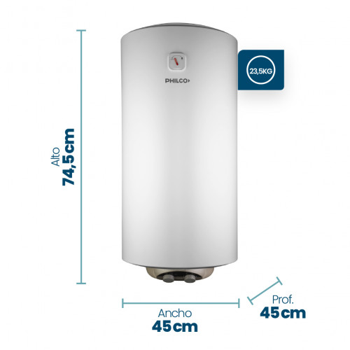 TERMOTANQUE ELECTRICO PHILCO PHTE080B2 80LT 1500W BLANCO