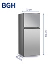 Heladera Bgh No Frost Inverter Inox 404 Litros Gris Oscuro Gris Oscuro