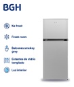 Heladera Bgh No Frost Inverter Inox 404 Litros Gris Oscuro Gris Oscuro
