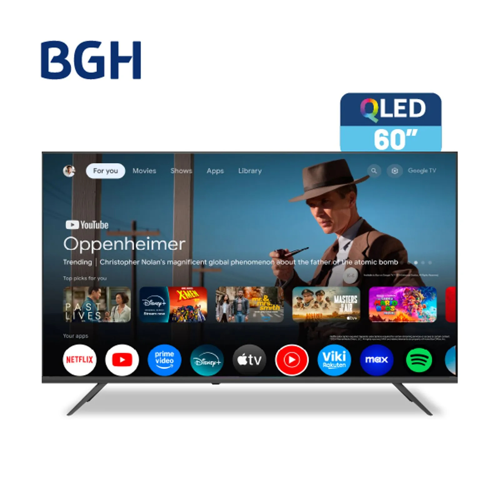 SMART TV BGH 60" B6026US7G QLED GOOGLE TV