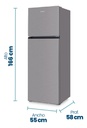Heladera Philco Phct260x 244l Top Mount Cíclica Inox Gris