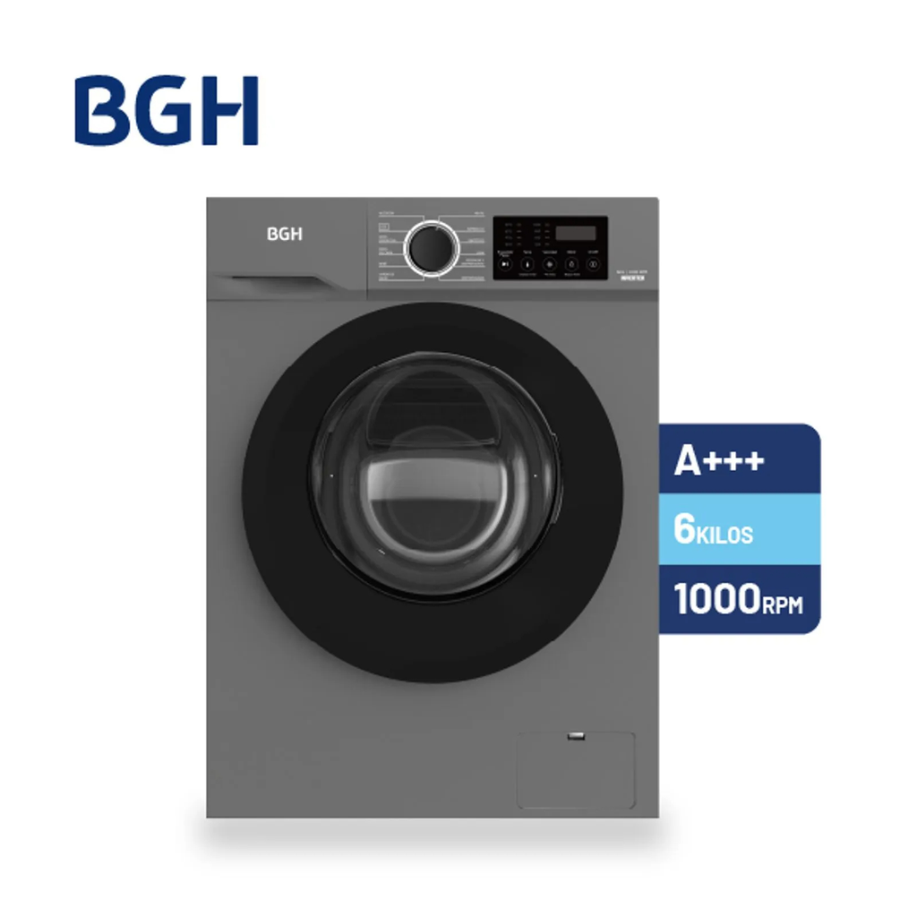 LAVARROPAS INVERTER BGH BWFE06S24AR 6KG SILVER
