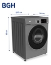 Lavarropas Inverter Bgh Bwfe06s24ar 6kg Frontal Silver Gris