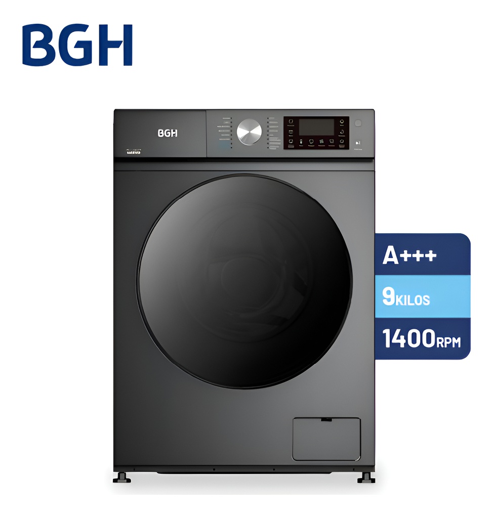 Lavarropas Bgh Bwfs09s25ar Inverter Frontal 9kg Silver Silver