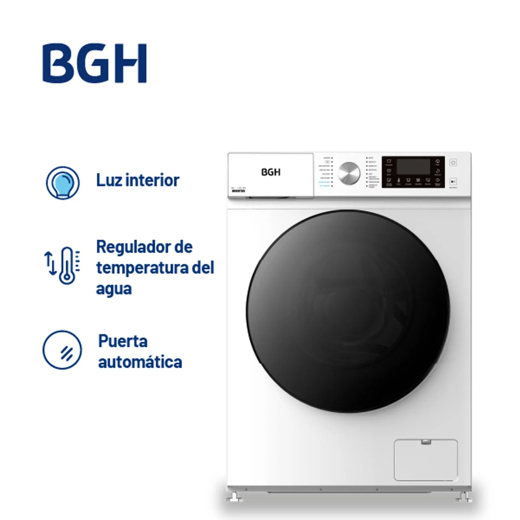 LAVARROPAS BGH BWFS09W25AR 9KG INVERTER BLANCO