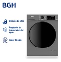 Lavarropas Bgh Bwfe08s24ar 8kg Carga Frontal Inverter Silver Gris Oscuro