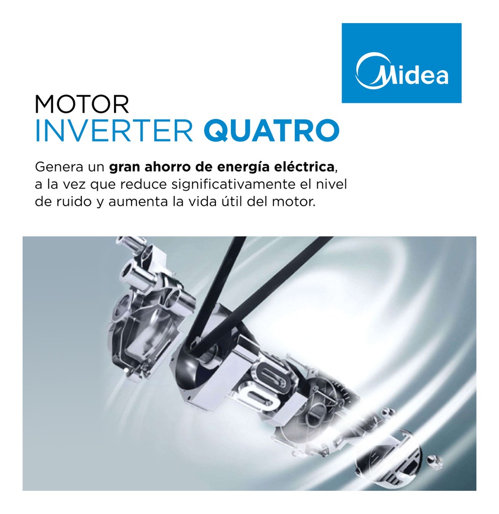 Lavasecarropas Midea Mf200d120b/t-a1 Inverter 12,8kg Frontal Gris Oscuro