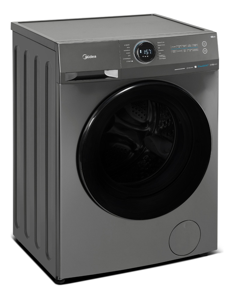 Lavarropas Inverter Midea Mf200w80wb/t-a1 8kg Titanium Gris Oscuro