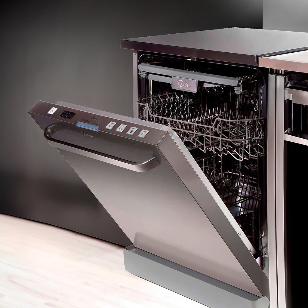 Lavavajillas Midea De-214xar1 14 Cubiertos Acero Inoxidable Plateado