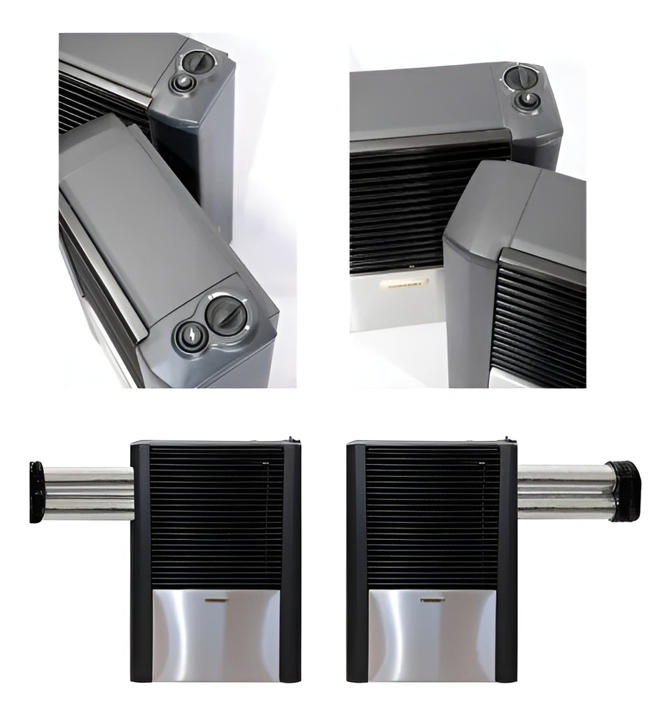 Calefactor Pared Coppens 6000 Tiro Balanceado Derecho Peltre Gris Oscuro