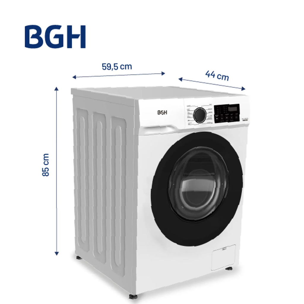 LAVARROPAS BGH BWFE06W24AR 6KG INVERTER FRONTAL BLANCO