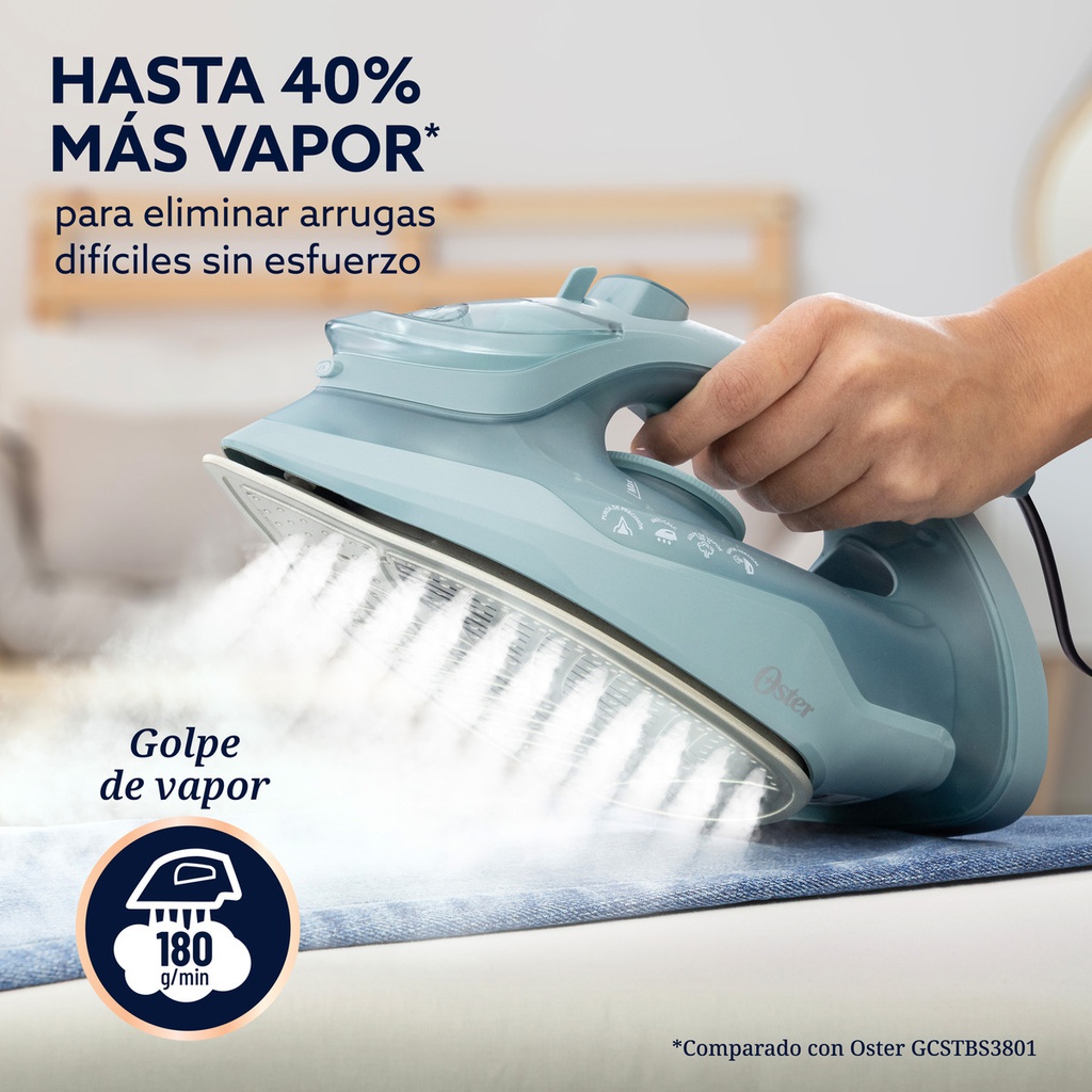 Plancha De Vapor Oster Serie 220v Aeroglde Verde Azul Acero