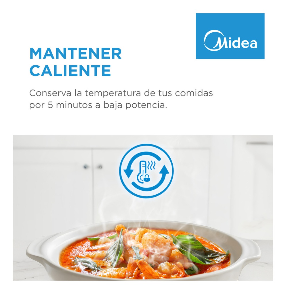 Microondas Midea 29 L Digital Con Grill Gris Basalto