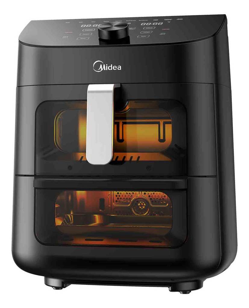 Freidora De Aire Digital Midea 11l Smart 2 Zonas Af-d211bar1 Negro