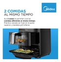 Freidora De Aire Digital Midea 11l Smart 2 Zonas Af-d211bar1 Negro