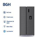HELADERA BGH BRS540I2A 534L SBS NO FROST INVERTER DARK INOX