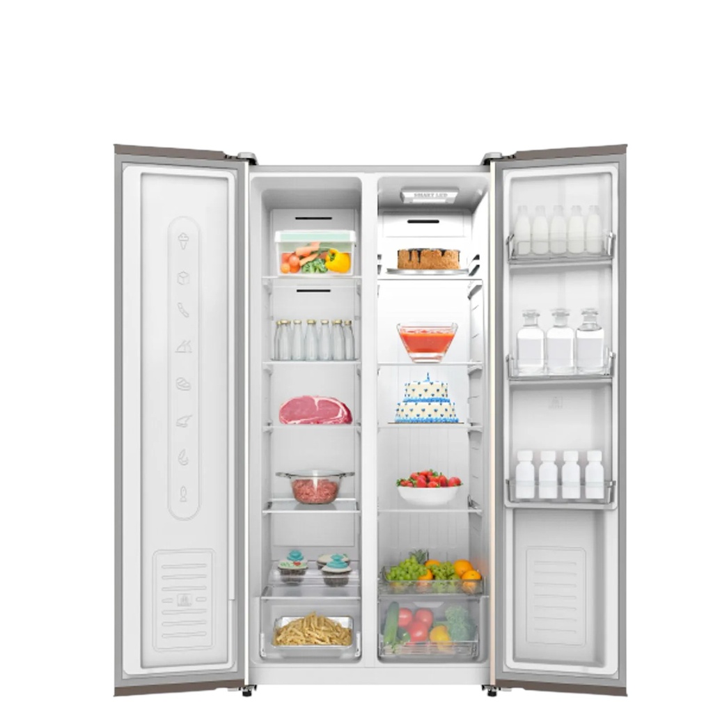 HELADERA BGH BRS540I2A 534L SBS NO FROST INVERTER DARK INOX