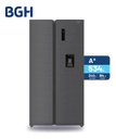 Heladera Bgh Brs540i2a 534l Sbs No Frost Inverter Dark Inox Gris Oscuro